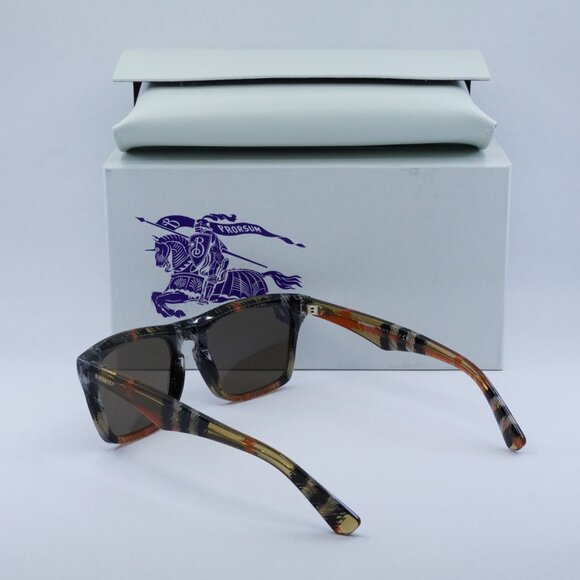 Burberry BE4434 414673 Square Sunglasses - Check Sand/Brown - Picture 4 of 9